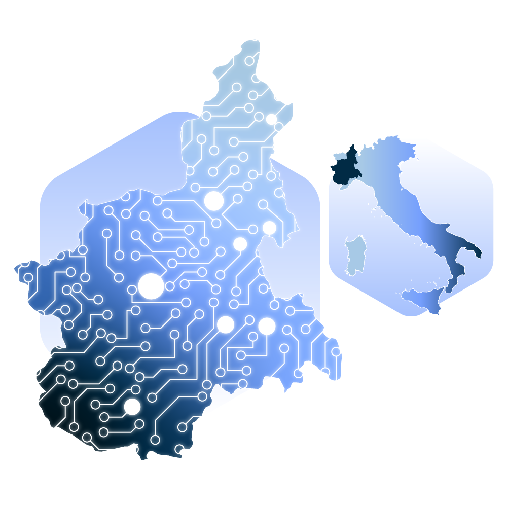 Italy - piedmont map